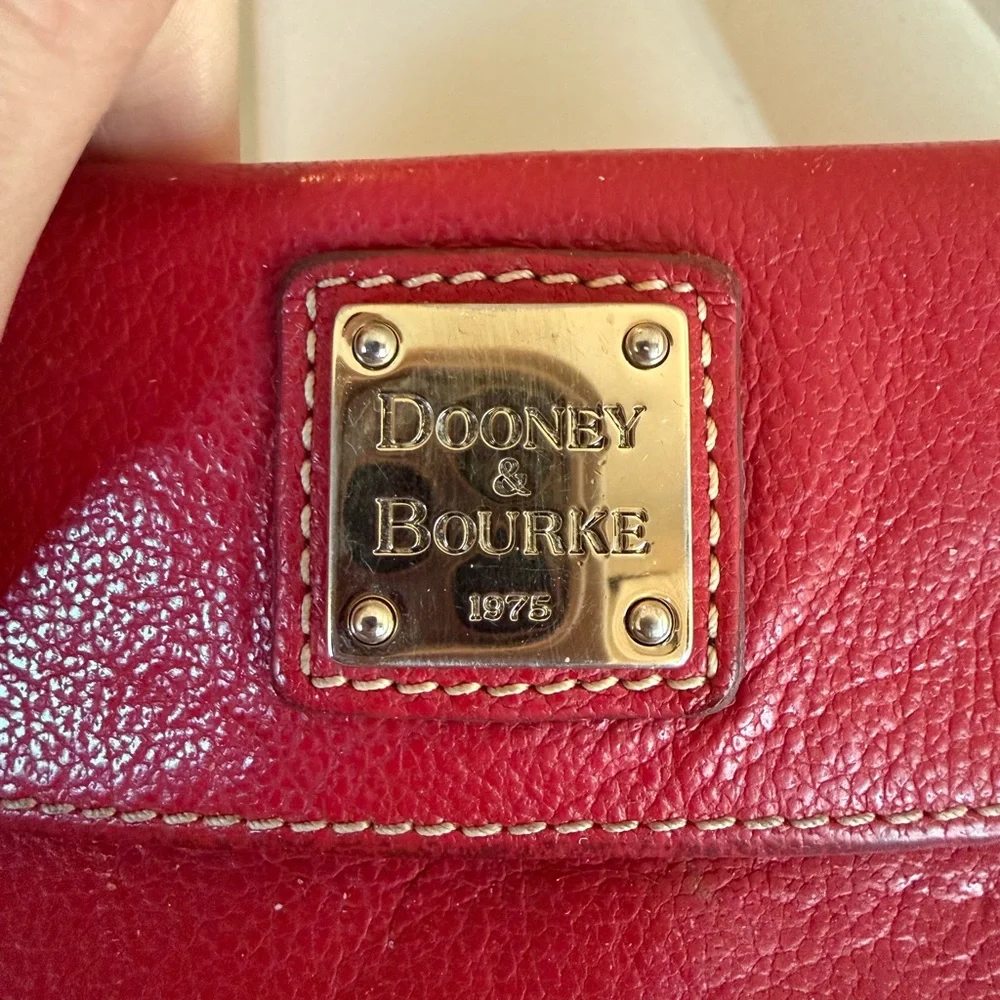 Dooney & Bourke Cherry Red Leather Wallet - Picture 2 of 7
